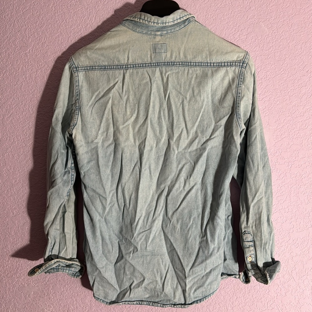 Denim Chambray Button Down Shirt - image 2